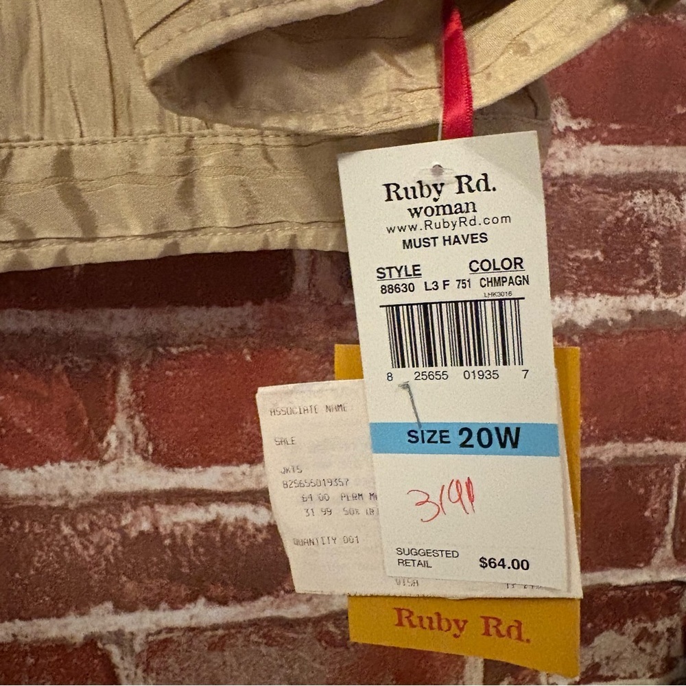 Ruby Rd. Shimmering Beige Jean Jacket - Picture 5 of 7
